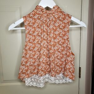 Forever 21 | Orange Lace Crop Top